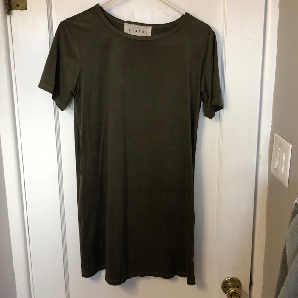 Suede T shirt Dress!